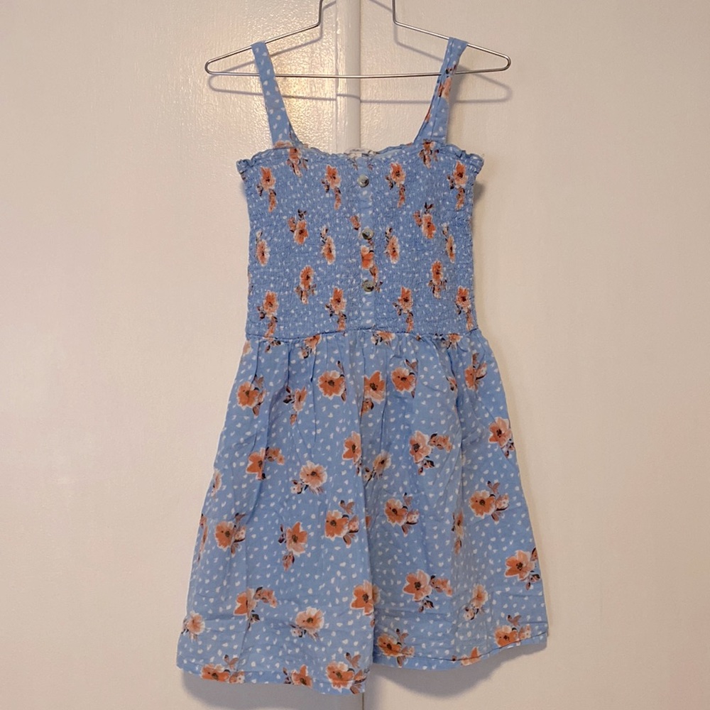 Full Circle Trends baby blue dress with pink flowers